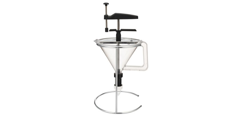 entonnoir doseur copolyester transparent avec support jusqu'à 20 cc