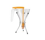 entonnoir gradué à piston copolyester transparent avec support et 1 douille - 0.75 L