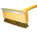 brosse-grattoir à four 28 cm avec manche 1 m
