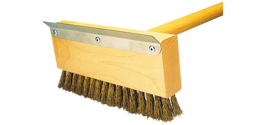 brosse-grattoir à four 28 cm avec manche 1 m