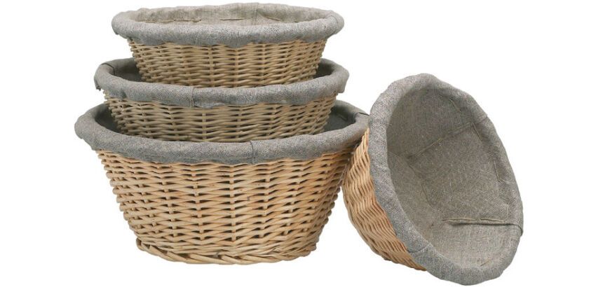 banneton à fermentation en osier rond entoilé 27 cm 1.5 Kg