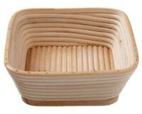 banneton à fermentation en rotin moule bie carre 22x22 cm