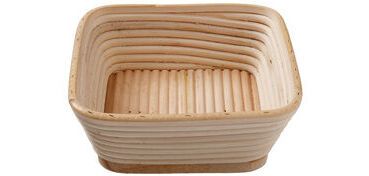 banneton à fermentation en rotin moule bie carre 22x22 cm