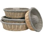 banneton à fermentation en osier couronne entoilé 26 cm 0.5 Kg