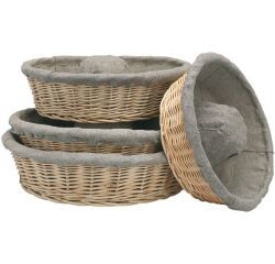 banneton à fermentation en osier couronne entoilé 26 cm 0.5 Kg