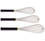 Exoglass lot de 3 fouets inox 30, 35 et 40 cm