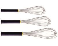 Exoglass lot de 3 fouets inox 30, 35 et 40 cm