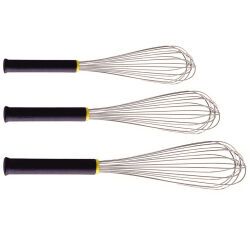 Exoglass lot de 3 fouets inox 30, 35 et 40 cm