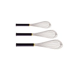 lot de 3 fouets à sauce inox 25/30/35 cm