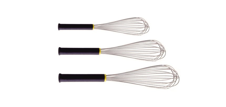 lot de 3 fouets à sauce inox 25/30/35 cm