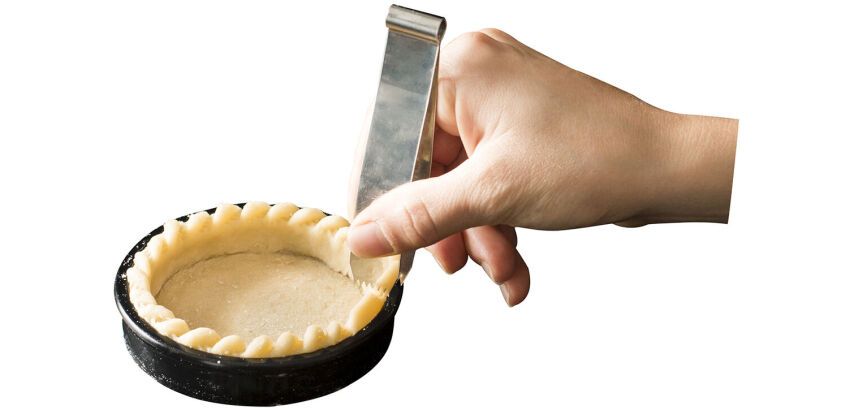 pince à pâte inox pour les tartes