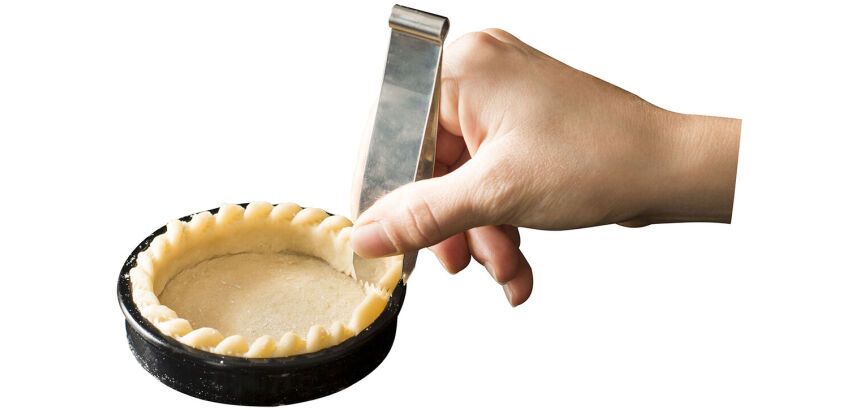 pince à pâte inox pour les tartes