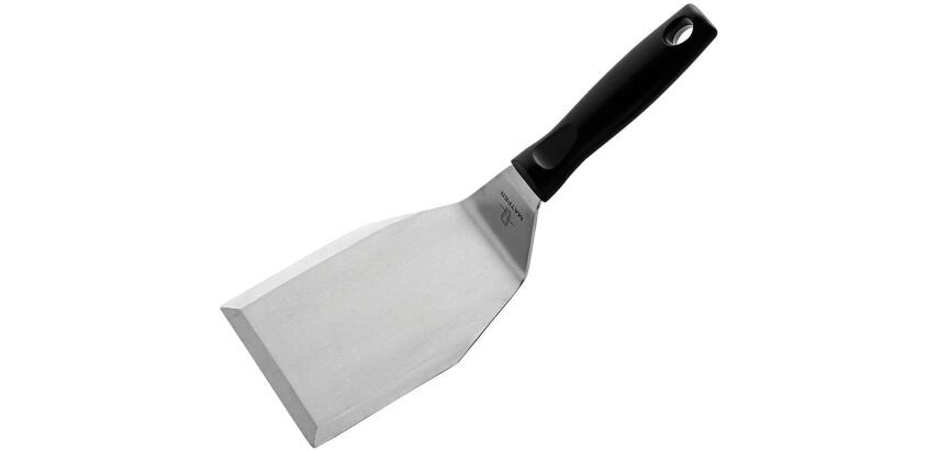 pelle hamburger coudée inox 15 cm