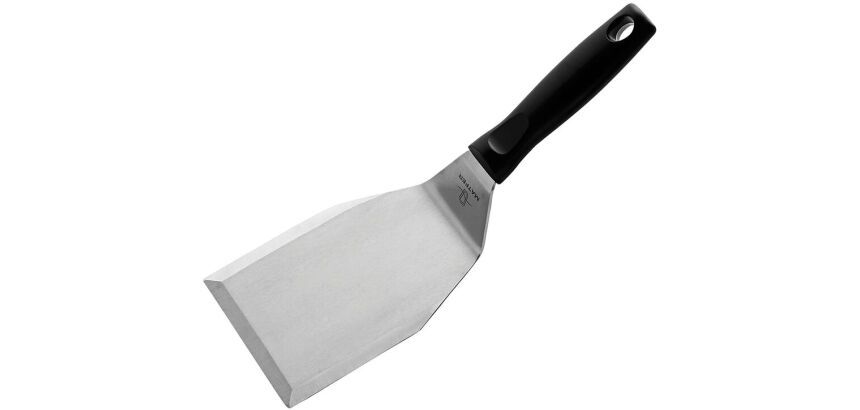 pelle hamburger coudée inox 15 cm
