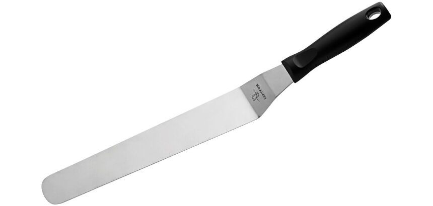spatule coudée inox manche ergonomique 26 cm