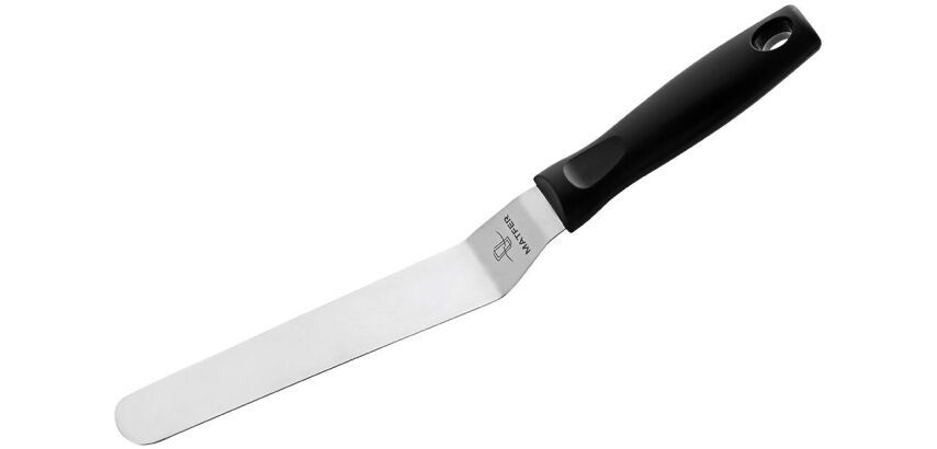 spatule coudée inox manche ergonomique 17 cm