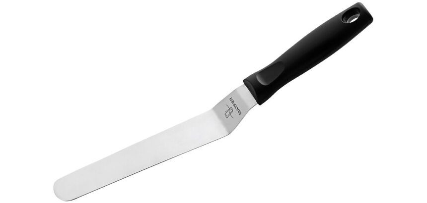 spatule coudée inox manche ergonomique 17 cm