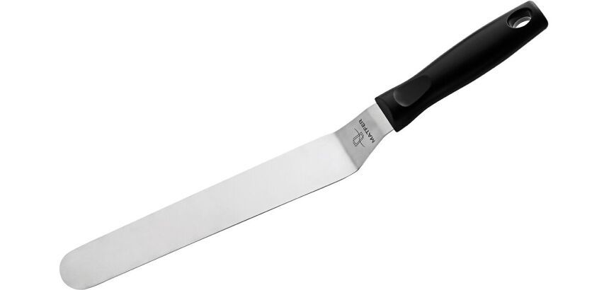 spatule coudée inox manche ergonomique 20 cm