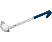 louche inox portion poignée PVC 6 cl bleu