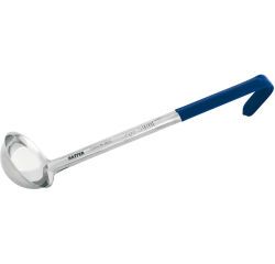 louche inox portion poignée PVC 6 cl bleu