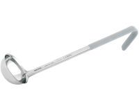 louche inox portion poignée PVC 12 cl gris
