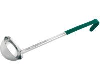 louche inox portion poignée PVC 17,5 cl vert