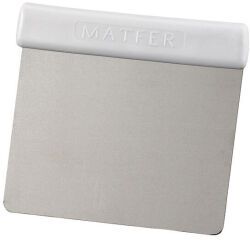 raclette souple coupe-pâte inox manche polypropylène 11x12 cm