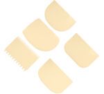 lot de 4 cornes avec 1 peigne polypropylène 11x9 cm