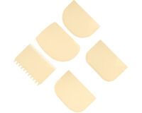 lot de 4 cornes avec 1 peigne polypropylène 11x9 cm