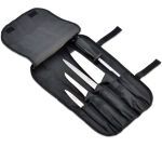 trousse à couteaux 5 pièces en nylon noir