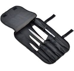trousse à couteaux 5 pièces en nylon noir