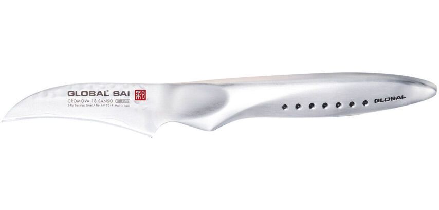 Global série Saï couteau d'office lame courbe SAI-S04R 6.5 cm