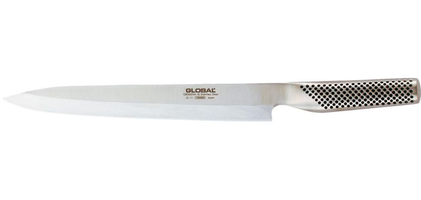 Global série G couteau poisson yanagi sashimi G11 inox 25 cm