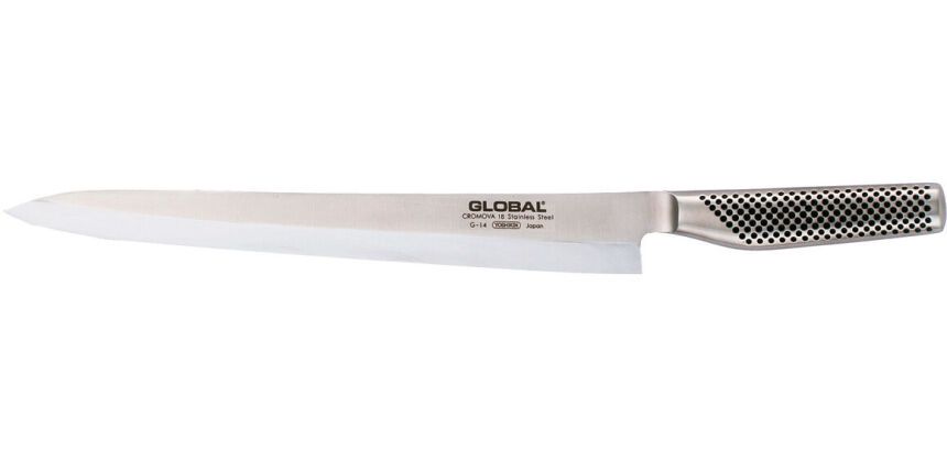 Global série G couteau poisson yanagi sashimi G14 inox 30 cm