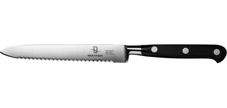 Tradition couteau à tomates micro denté forgé monobloc 13 cm