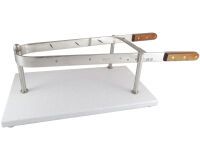 serre-jambon inox socle polyéthylène