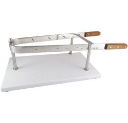serre-jambon inox socle polyéthylène