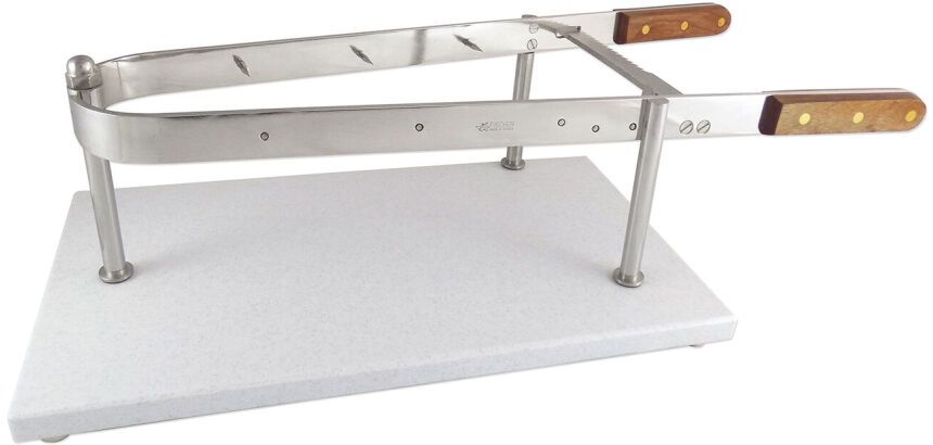 serre-jambon inox socle polyéthylène