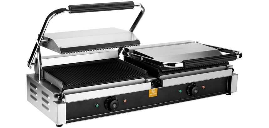 Matfer grill fonte rainurée double 4,4 KW