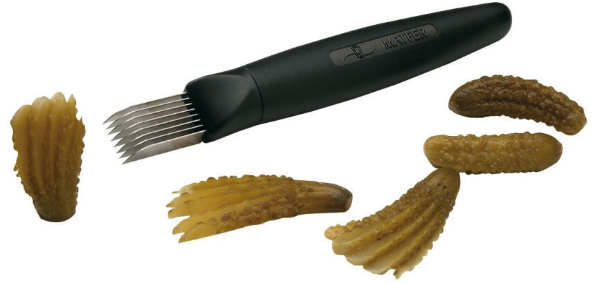 Matfer éminceur à cornichon et légumes inox 8 lames