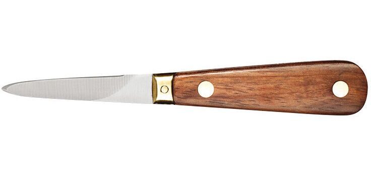 lancette à huîtres sans garde manche palissandre 16 cm