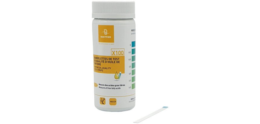 Boîte de 100 bandelettes pour test d'huile de friture
