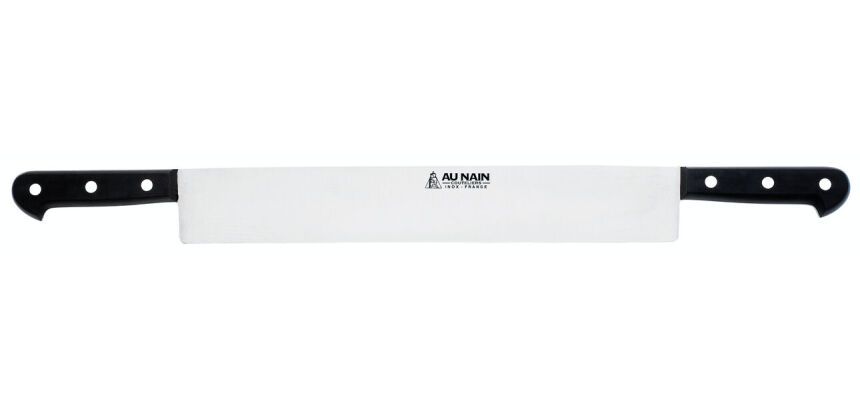 couteau à fromage 2 mains lame inox 33 cm
