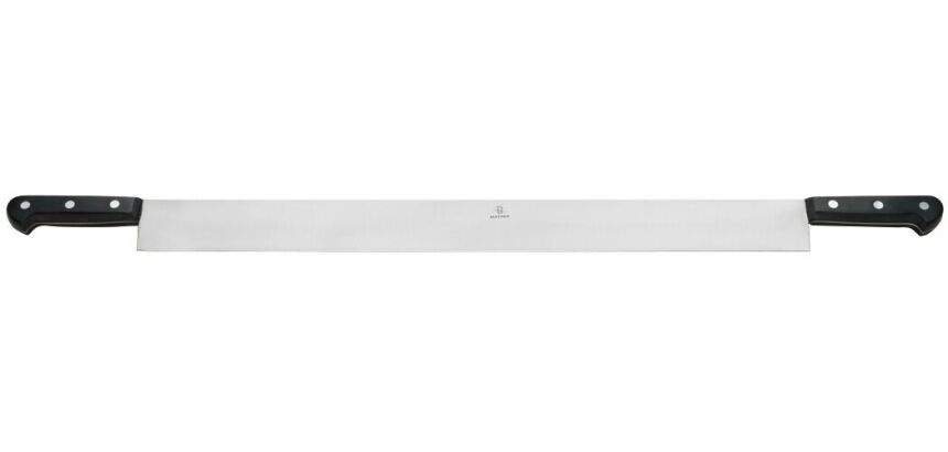 couteau à fromage 2 mains lame inox 63 cm