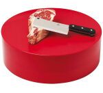 billot rond en PEHD 500 diamètre 45 cm hauteur 14 cm rouge