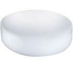 billot rond en PEHD 500 diamètre 45 cm hauteur 14 cm blanc
