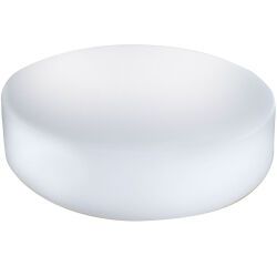 billot rond en PEHD 500 diamètre 45 cm hauteur 14 cm blanc