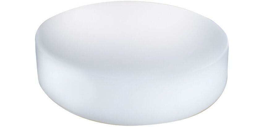 billot rond en PEHD 500 diamètre 45 cm hauteur 14 cm blanc