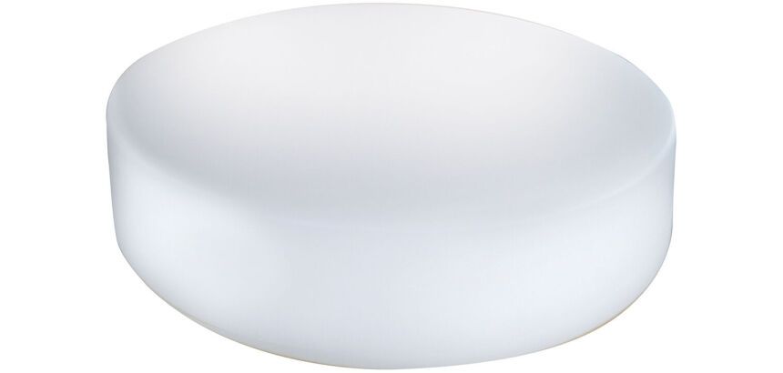 billot rond en PEHD 500 diamètre 45 cm hauteur 14 cm blanc