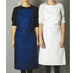 tablier valet avec bavette 102x95 cm bleu sans poche